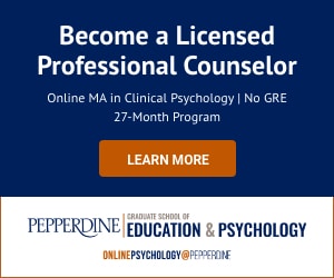MA in Clinical Psychology from Pepperdine